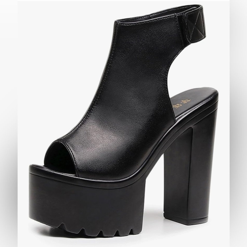 Elegant Black Platform Heels